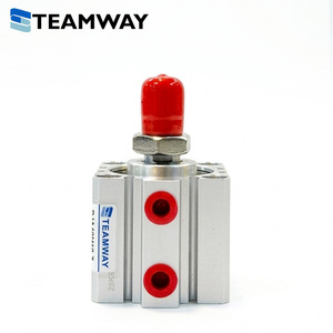 TEAMWAY DJA-Z กระบอกลมขนาดกะทัดรัด, ปรับระยะชักได้, เกลียวตัวผู้, ขนาดรู 12-100 มม., ใช้แทน Airtac SDA, กระบอกลมแบบบาง - Product Image 3