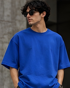 T-shirt en coton molletonné épais coupe ample et oversize, unisexe, vêtement décontracté streetwear, usine de confection OEM - Product Image 3
