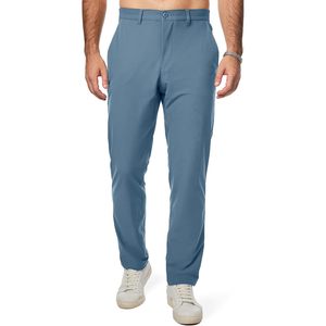 2025 hommes décontracté Stretch Golf pantalon taille conique léger confortable Chino pantalon avec poches zippées teint uni - Product Image 1