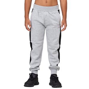 Grey Track Pants with Side Stripes Grey and <b>White</b> <b>Trousers</b> with Sides and Back Pockets Custom logo Joggers - Product Image 1