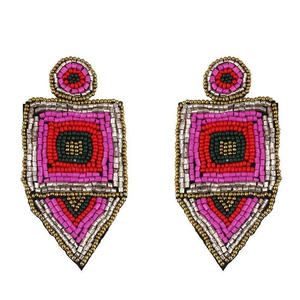Pendientes Largos de Moda Bohemia, Estilo Retro con Cuentas de Arroz, Venta al por Mayor para Mujer - Product Image 2