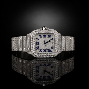 Montre mécanique automatique en moissanite OEM ODM très vendue, pour homme, chiffres romains, montres de luxe pour lui - Product Image 1