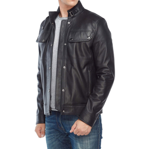 Veste en cuir pour homme de qualité supérieure, personnalisée, avec poches avant, nouvelle collection, design durable, imperméable, veste en cuir pour homme - Product Image 3