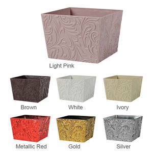 Maceta Moderna de Plástico Ligero con Diseño Arabesco Batik, Estilo Europeo, 7 Colores, para Decoración del Hogar y Mesa de Comedor - Product Image 5