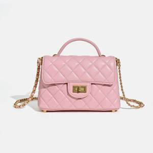 Sac à main de luxe pour femme en cuir véritable durable, forme carrée, avec chaîne, sac à bandoulière tendance pour femme, personnalisable - Product Image 4
