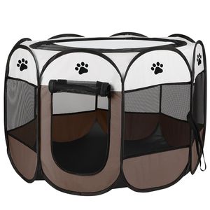 Corral Plegable Portátil para Mascotas, Resistente al Agua, para Uso en Interiores y Exteriores, con Cierre Superior e Inferior Extraíbles para Perros/Gatos - Product Image 1