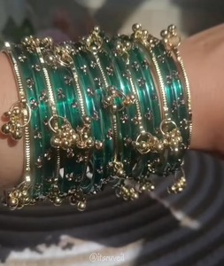 Colorful Trendy Islamic <b>Wedding</b> High Quality Jelly Bangles Set Women Transparent Stackable Crystal Pearl Bracelet Set - Product Image 2