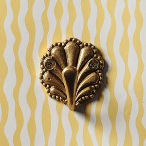 Traditional Brass <b>Wall</b> Hooks Vintage Decorative Organizer Strong <b>Wall</b> Mounted <b>Rack</b> <b>For</b> Hallway Utility Room Storage - Product Image 6