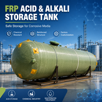 Réservoir en fibre de verre anti-âge personnalisé pour projet industriel, réservoir de stockage FRP pour fluides corrosifs, montage au sol