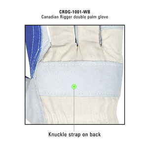 Gants de travail en cuir de vachette pleine fleur pour la protection des mains en milieu industriel, doux et confortables, type Rigger canadien - Product Image 4
