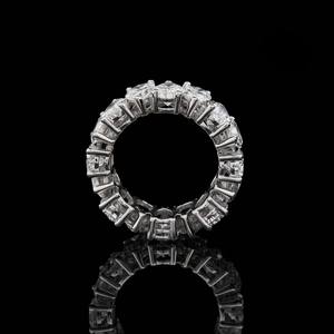 Anillo de Boda de Plata de Ley 925 con Diamante Cultivado en Laboratorio, Corte Pera, VVS, Moissanita, Certificado por GRA - Product Image 2