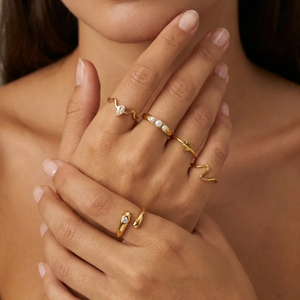 High Quality Geometric <b>Ring</b> 304 Stainless Steel with 18K Real Gold PVD Electroplated Finish Durable Fashion Jewelry Women <b>Rings</b> - Product Image 1