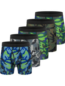 Ropa Interior Masculina de Tela Oxford, Poliéster/Algodón, Suave y Cómoda para Uso Diario, con Logotipo Frontal, Secado Rápido, Transpirable, Cintura Elástica - Product Image 2