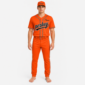 Uniforme de Béisbol Hecho con Material de Poliéster Duradero, Movimiento Flexible, Propiedades de Secado Rápido, Construcción Transpirable, Cómodo - Product Image 1