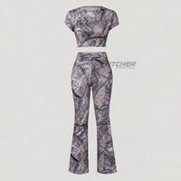 Ensemble de survêtement streetwear pour femme, hiver, à capuche, avec logo personnalisé, imprimé délavé à l'acide, strass, écologique, 100% coton
