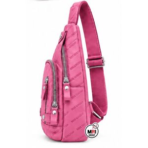 Wholesale MRI GROUP Pink PU Leather Crossbody Bag with Letter Pattern Zipper Closure Stylish Fashion Daily Use One Shoulder Bags - Product Image 2