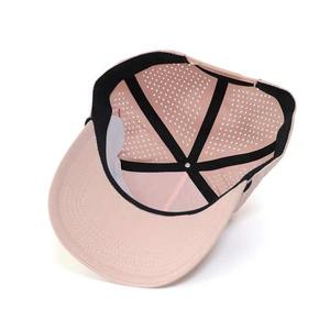 Gorra de béisbol de 5 paneles, gorra deportiva impermeable, gorra de Golf perforada, agujero de cuerda de corte láser, sombrero de cuerda de Golf, ala curva, venta al por mayor - Product Image 3