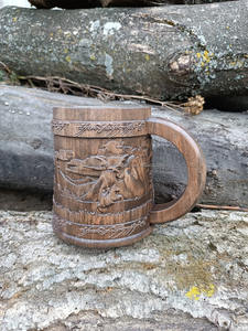Tasse en bois faite à la main pour la maison bureau hôtel tasse à bière en bois tasse à thé de l'Inde - Product Image 4