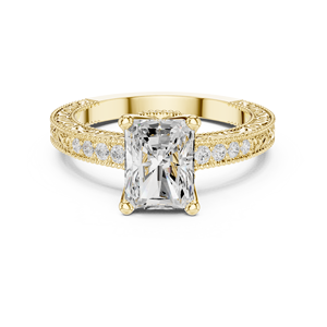 Bague de fiançailles en diamant cultivé en laboratoire, diamant blanc solitaire, bijoux de mariée pour femmes - Product Image 2