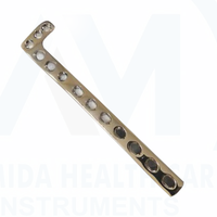 Plaque chirurgicale orthopédique non verrouillable Al Mida Healthcare 165 mm en acier inoxydable 316L de qualité chirurgicale, kit d'instruments manuels inférieur
