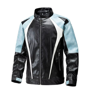 Veste en cuir pour homme de haute qualité, personnalisée, imperméable, séchage rapide, fermeture éclair, coque en coton, style bomber décontracté pour l'hiver, style motard - Product Image 3