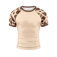 Maillot de surf une pièce à manches courtes pour homme, protection anti-UV, idéal pour la course à pied
