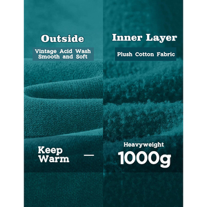 Dernière Tendance : Sweat à Capuche Zippé Vert Oversize pour Homme, Manches Raglan, Uni, Décontracté, avec Poches, Grammage Lourd, OEM - Product Image 5