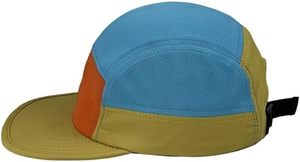 Casquette Trucker Unisexe 5 Panneaux en Tissu Mesh Color Block, Visière Plate Ajustée, Décontractée, pour Extérieur, Printemps-Été, Taille Adulte - Product Image 4