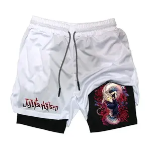 Ropa Deportiva, Trajes de Baño, Pantalones Cortos de Verano Sublimados de Doble Capa de Poliéster Estampado de Alta Calidad para Hombre y Mujer - Product Image 3