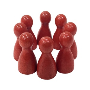 Jeu d'échecs en bois avec pions rouges 12*24mm, 100 pièces - Product Image 4