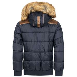 Veste softshell homme légère, doudoune matelassée avec capuche en fourrure, coupe-vent, manteau d'hiver décontracté, coupe classique, fermeture éclair - Product Image 3