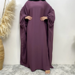 Abaya Longue Décontractée Grande Taille pour Femme, Légère, Faite à la Main, Séchage Rapide, Anti-statique, Infroissable, Coupe Ample et Modeste – Vente en Gros - Product Image 4