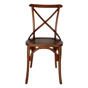 Chaises de banquet en bois pour la maison, chaises de mariage en teck à dossier croisé pour événements, prix de gros - Product Image 3