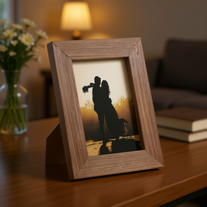 Wooden Photo <b>Frame</b> Rectangular Vertical <b>Rustic</b> Tabletop Durable <b>Picture</b> <b>Frame</b> for Home Office Decor - Product Image 3