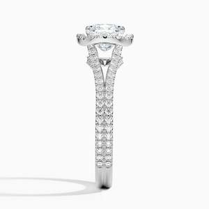 BOJ <b>Ring</b> 089 Cushion Cut 925 <b>Silver</b> Halo Prong Stone <b>Solitaire</b> Diamond <b>Ring</b> 2ct D Color VVS1 Moissanite GRA Certified Low Price - Product Image 3