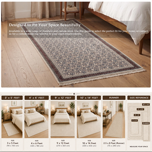 12x18 Ft Cotton Oversized <b>Floor</b> <b>Mat</b> Custom Handcrafted Bohemian Floral Pattern PET Friendly Eco-Friendly Home Hallway Entryway - Product Image 3