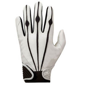 Guantes de Bateo de Cuero Blanco Unisex para Adultos, Duraderos, con Cierre de Velcro - Product Image 2