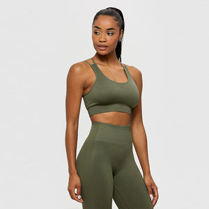 Vêtements de mode pour femmes, vêtements d'été, vente en gros personnalisée, ensemble 1 pièce, tissu en spandex/nylon respirant, dentelle de haute qualité, soutiens-gorge de sport pour femmes - Product Image 2