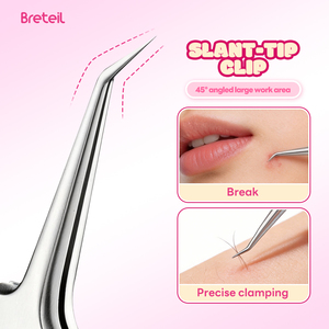 <span class=keywords><strong>Breteil</strong></span> Kit de 3 outils ultra-fins pour points noirs et boutons, pince à épiler, outil de grattage spécial pour salon de beauté, aiguille à acné - Product Image 5