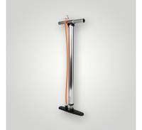 Pompe à air manuelle pour vélo, corps en acier chromé robuste, pompe à air manuelle en acier inoxydable pour vélo de piste avec poignée ergonomique