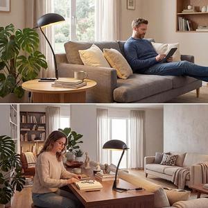 Lámpara de Mesa Contemporánea de Latón con Globo de Vidrio Esmerilado para Iluminación Moderna de Escritorio - Product Image 3