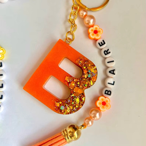 Designer Resin Handmade Premium Quality Lightweight Fashion Keychain <b>Key</b> <b>Ring</b> Durable Waterproof Offset Printing Trendy Bag - Product Image 1