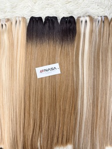 ผมต่อสีอ่อน NASA Hair Vietnam Machine Double Weft ผมต่อแบบใหม่ 100% เวอร์จิ้น ไม่ผ่านการแปรรูป ผมมนุษย์แท้ ยืดด้วยความร้อน คุณภาพสูง - Product Image 3