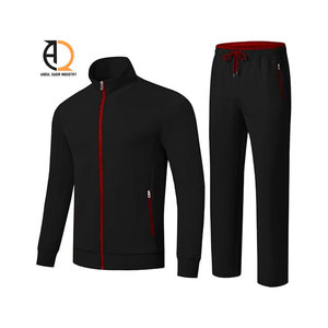 Men Tracksuit Comfortable Fitness Training Suit Football Club Tracksuit Set Sew Custom Logo Mens <b>Jackets</b> - Product Image 3