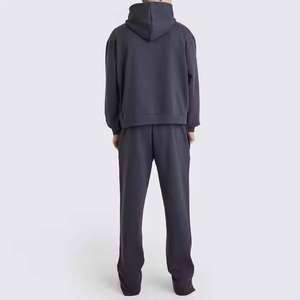 Conjunto de Sudadera con Capucha de Algodón Chino Lavado de 300g, Hombros Caídos, Ajuste Holgado, Estilo Americano Vintage, Tejido de Invierno para Hombre - Product Image 6