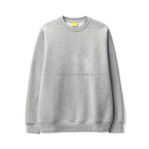 Customized Premium Quality <b>Sweatshirt</b> for Men Heather <b>Grey</b> 100% Cotton Acid Wash Crew Neck Regular Fit by Huzaifa Products - Product Image 1