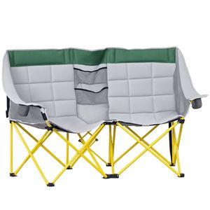 Sedia da Campeggio Oversize Stile Loveseat con Borsa per il Trasporto e Portabicchieri per Spiaggia, Picnic ed Escursioni - Product Image 1