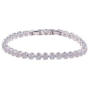 Bracelet entièrement serti de diamants pour femmes, argent 925, luxe léger, diamants fins, moissanite, cadeau d'anniversaire pour petite amie - Product Image 3