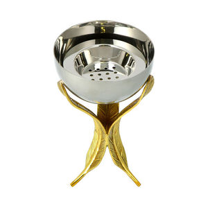 Most Selling Metal Golden Bukhoor Burner Classic Mabkhara for <b>Oud</b> Wood & <b>Bakhoor</b> Chips Available at Wholesale for Buyer - Product Image 4