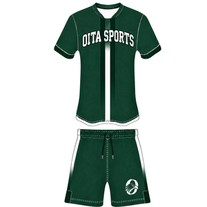 Conjunto de Rugby Verde Oscuro y Blanco, Jersey de Manga Corta con Cierre Frontal, Pantalones Cortos a Juego, Uniforme Deportivo Transpirable para Entrenamiento de Equipo - Product Image 1